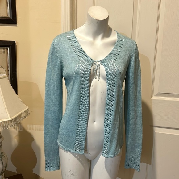 Tommy Bahama Crochet Cardigan. XS - Picture 1 of 10